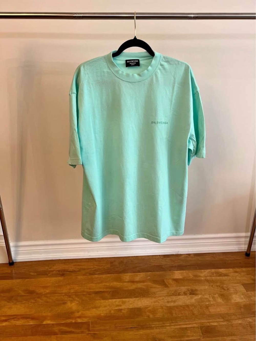 Balenciaga Mint Green Short-Sleeve Crewneck T-Shirt